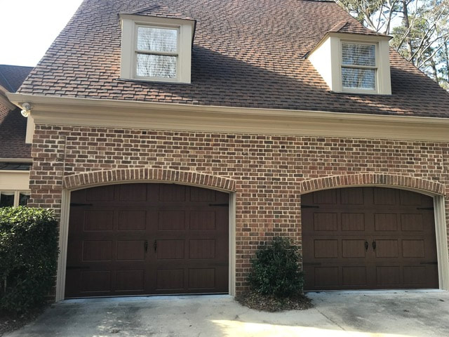 Two Residential Garage Door Service Installs Repairs Company Charlotte NC Matthews NC Indian Trail Weddington Waxhaw Monroe NC